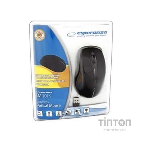 Мишка Esperanza Mouse EM101K чорна, безпровідна, USB