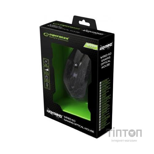 Мишка Esperanza MX211 Lightning чорна, USB