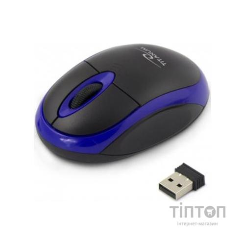 Мишка Esperanza Titanum TM116B чорно-синя, безпровідна, USB