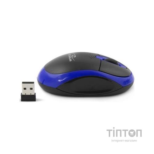 Мишка Esperanza Titanum TM116B чорно-синя, безпровідна, USB