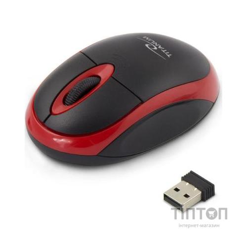 Мишка Esperanza Titanum TM116R чорно-червона, безпровідна, USB