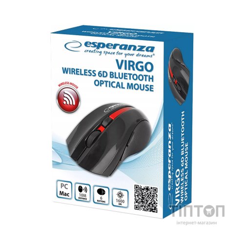 Мишка Esperanza Virgo 6D Bluetooth Red (EM129R)