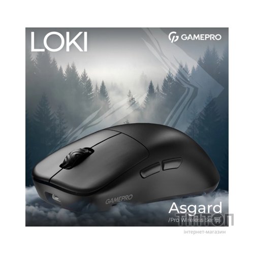 Мишка GamePro Asgard Loki Wireless/USB Black (GM022B)