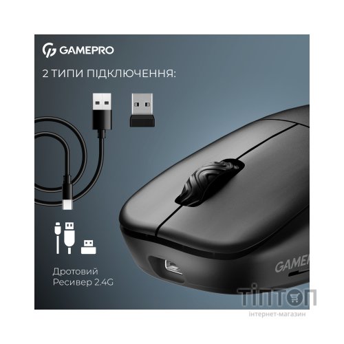 Мишка GamePro Asgard Loki Wireless/USB Black (GM022B)