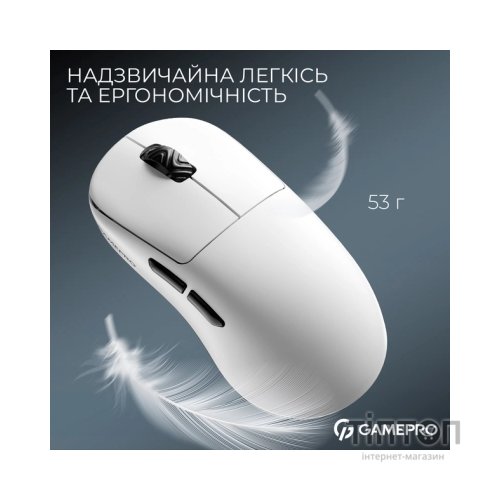 Мишка GamePro Asgard Loki Wireless/USB White (GM022W)