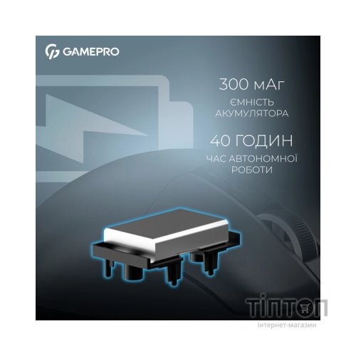 Мишка GamePro Asgard Thor Wireless/Bluetooth/USB Black (GM023B)