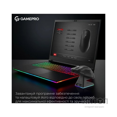 Мишка GamePro Asgard Thor Wireless/Bluetooth/USB Black (GM023B)