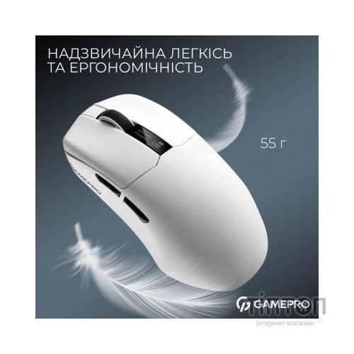 Мишка GamePro Asgard Thor Wireless/Bluetooth/USB White (GM023W)