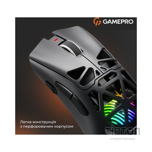 Мишка GamePro Genesis Hollow Wireless/Bluetooth/USB Black (GM870HB)