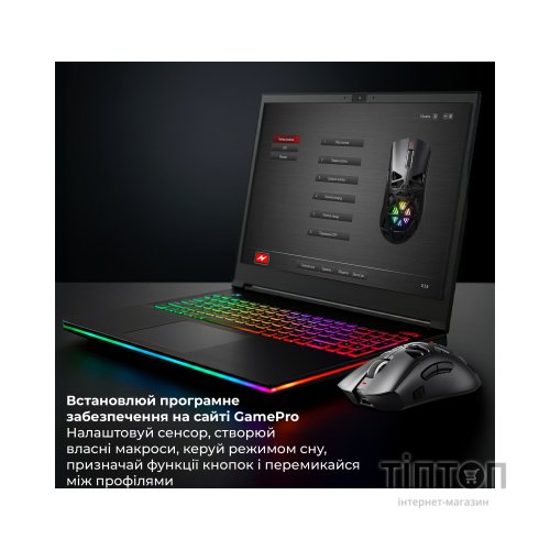 Мишка GamePro Genesis Hollow Wireless/Bluetooth/USB Black (GM870HB)