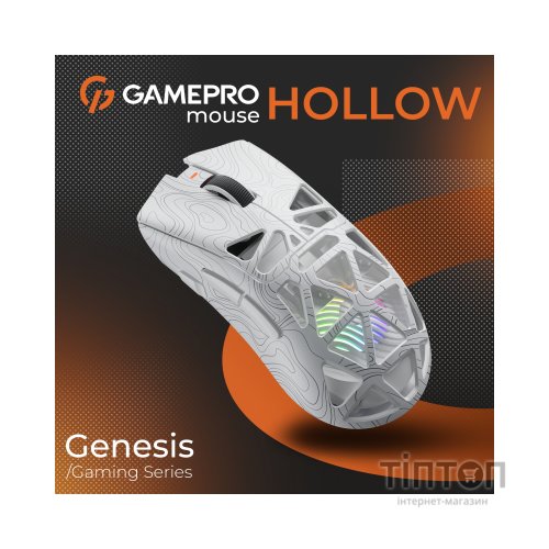 Мишка GamePro Genesis Hollow Wireless/Bluetooth/USB White (GM870HW)