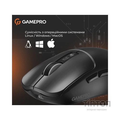 Мишка GamePro Genesis Ranker Wireless/Bluetooth/USB Black (GM012B)