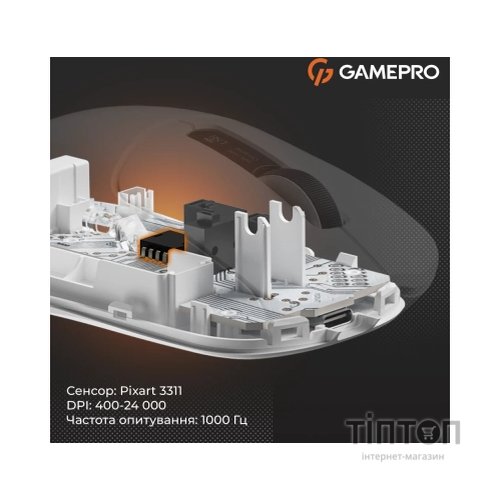 Мишка GamePro Genesis Ranker Wireless/Bluetooth/USB White (GM012W)