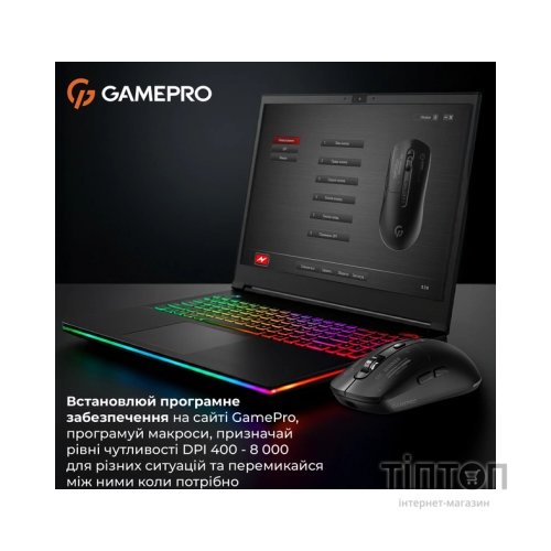 Мишка GamePro Genesis Winner Wireless/Bluetooth/USB Black (GM079B)