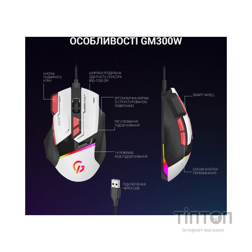 Мишка GamePro GM300W USB White (GM300W)