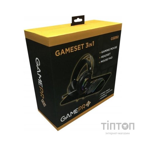 Мишка GamePro GS890 Combo 3 в 1 миша + ігрова поверхня + гарнітура (GS890)