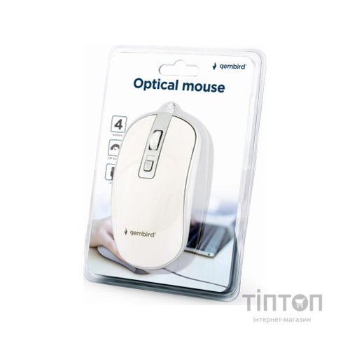 Мишка Gembird MUS-4B-06-WS USB White/Grey (MUS-4B-06-WS)