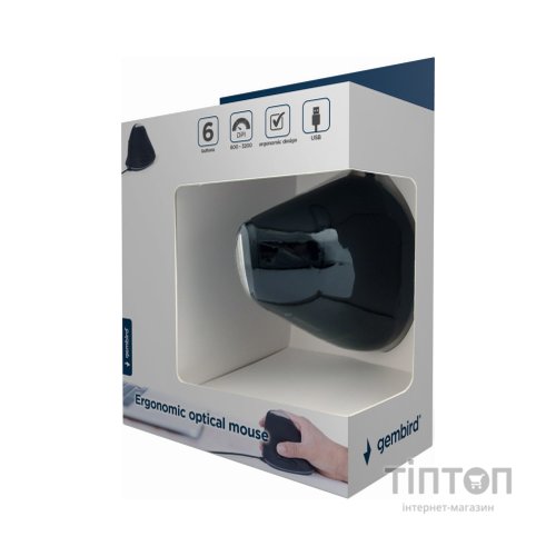 Мишка Gembird MUS-ERGO-03 USB Black (MUS-ERGO-03)