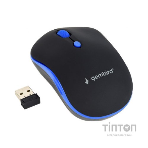 Мишка Gembird MUSW-4B-03-B Black+Blue (MUSW-4B-03-B)