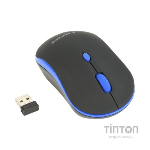 Мишка Gembird MUSW-4B-03-B Black+Blue (MUSW-4B-03-B)