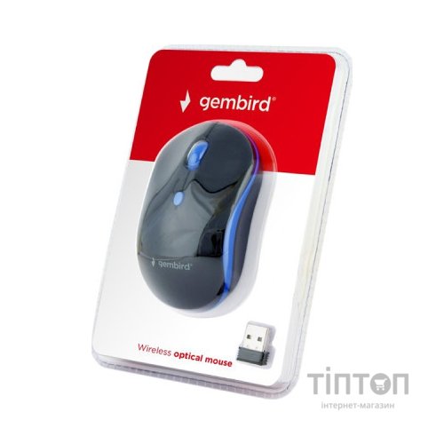 Мишка Gembird MUSW-4B-03-B Black+Blue (MUSW-4B-03-B)