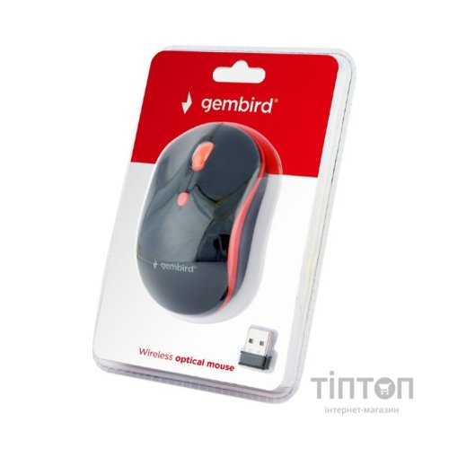 Мишка Gembird MUSW-4B-03-R Black+Red (MUSW-4B-03-R)