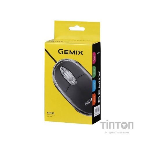 Мишка Gemix GM105 USB black (GM105Bk)
