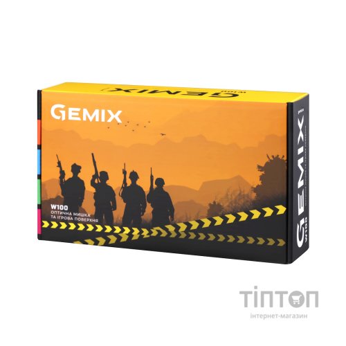 Мишка Gemix W100 USB Black/Gray + ігрова поверхня (W100Combo)