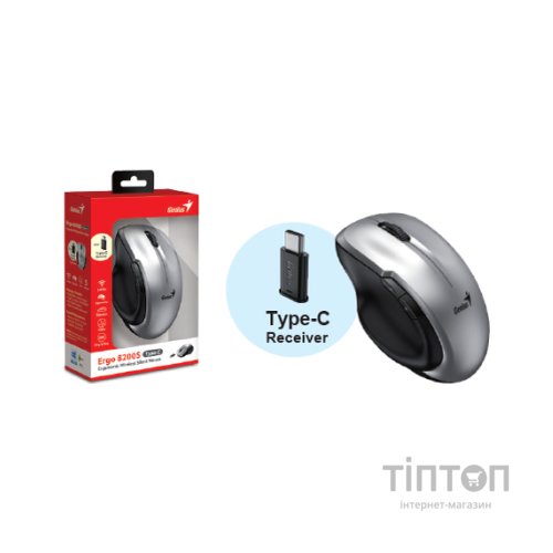 Мишка Genius Ergo 8200S Wireless Silver (31030029404)