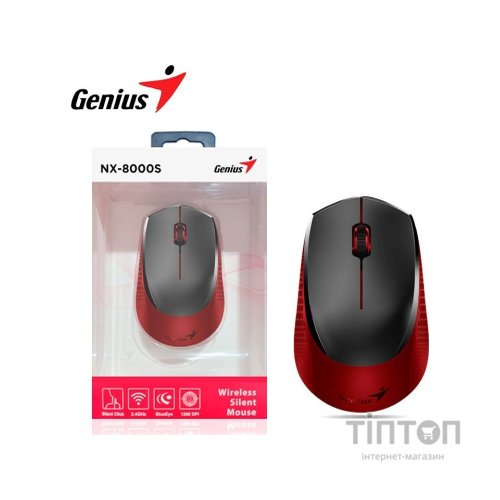 Мишка Genius NX-8000 Silent Wireless Red (31030025401)