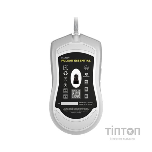 Мишка Hator Pulsar Essential USB White (HTM-314)