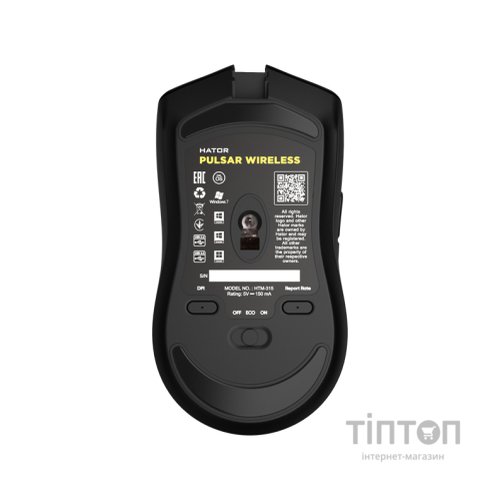 Мишка Hator Pulsar Wireless Black (HTM-315)