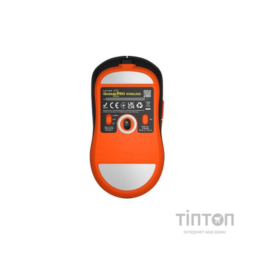 Мишка Hator Quasar 2 Pro Wireless/Bluetooth/USB Black/Orange (HTM560BO)