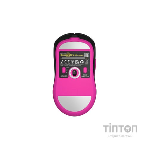 Мишка Hator Quasar 2 Ultra 4K Wireless/Bluetooth/USB Black/Pink (HTM570BP)