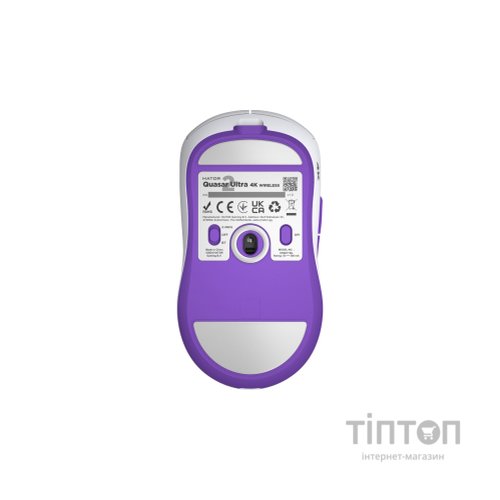 Мишка Hator Quasar 2 Ultra 4K Wireless/Bluetooth/USB White/Lilac (HTM571WL)