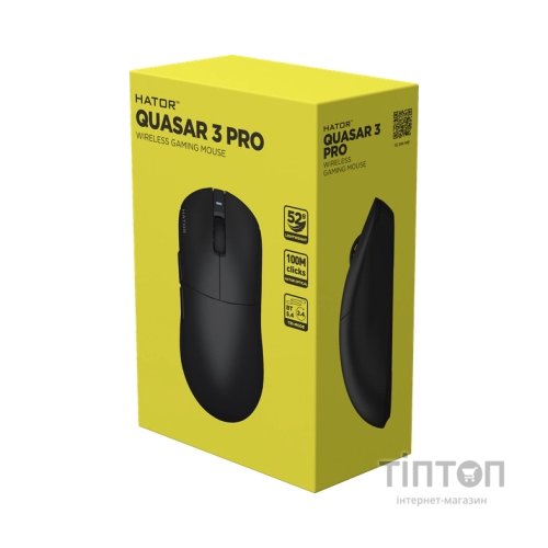 Мишка Hator Quasar 3 Pro Wireless Black (HTM740)