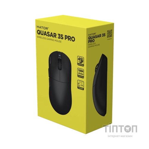 Мишка Hator Quasar 3S Pro Wireless Black (HTM745)