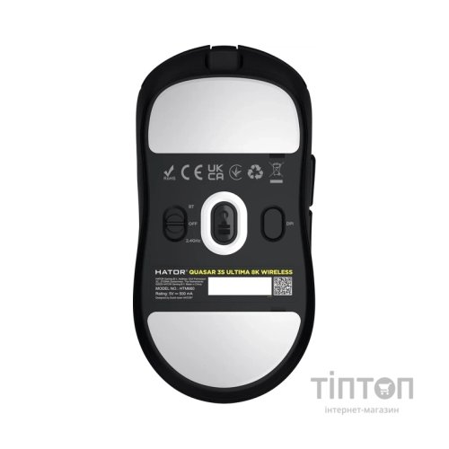 Мишка Hator Quasar 3S Ultima 8K Wireless/Bluetooth/USB Black (HTM660)