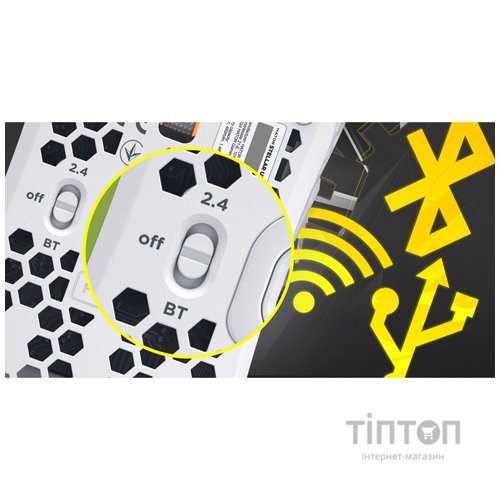 Мишка Hator Stellar Wireless/Bluetooth/USB White (HTM651)