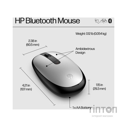 Мишка HP 240 Bluetooth Silver (43N04AA)