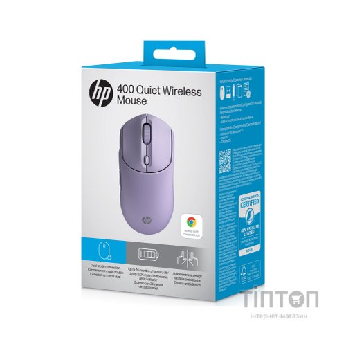 Мишка HP 400 Quiet Wireless/Bluetooth Purple (AZ7B7AA)