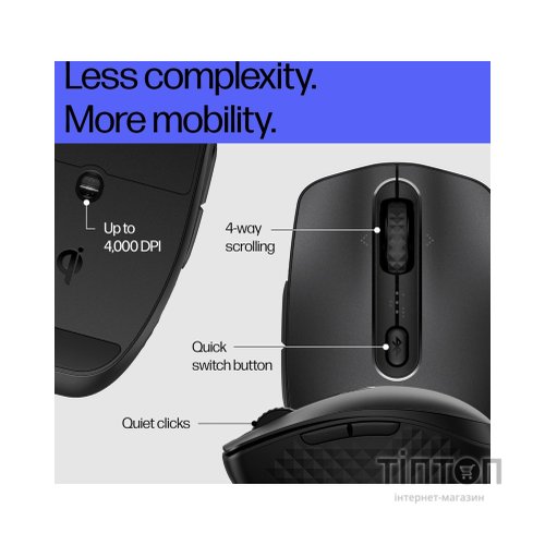 Мишка HP 690 Rechargeable Bluetooth Black (7M1D4AA)