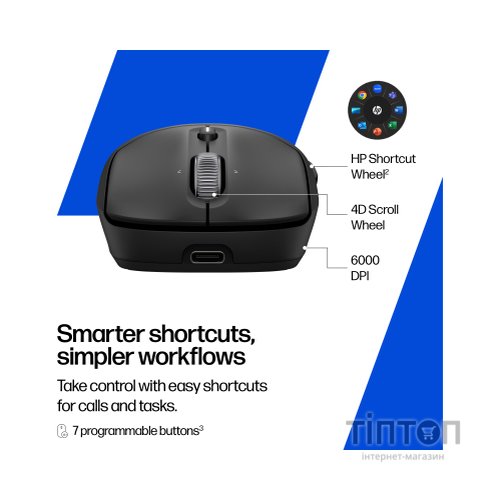 Мишка HP 700 Rechargeable Wireless/Bluetooth Black (AZ7B0AA)