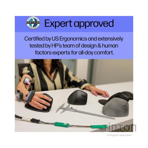Мишка HP 920 Ergonomic Vertical Wireless/Bluetooth Black (6H1A4AA)