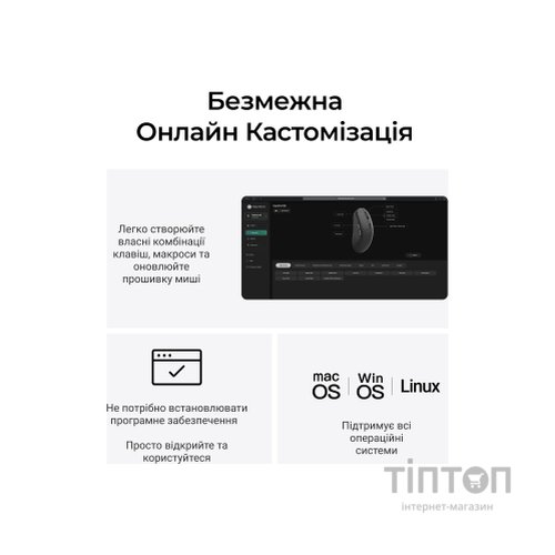 Мишка Keychron M3 Wireless/Bluetooth/USB Black (M3-A23)