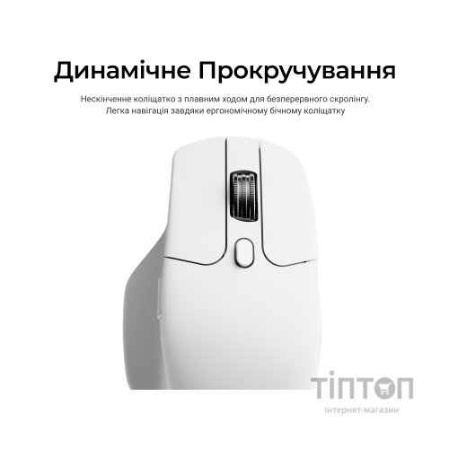 Мишка Keychron M6S Wireless/Bluetooth/USB White (M6S-B72)