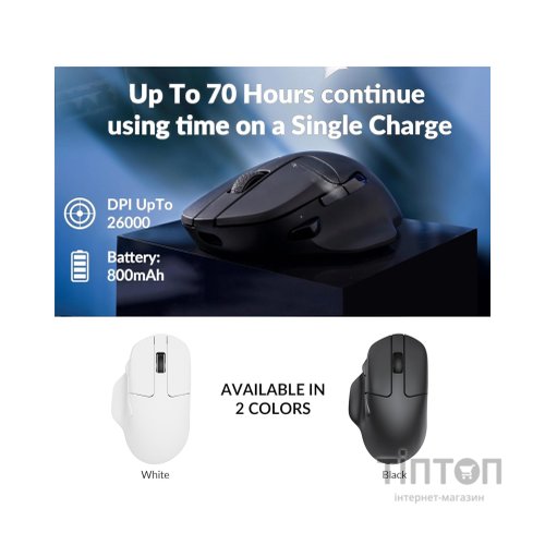 Мишка Keychron M7 Wireless/Bluetooth/USB White (M7-A3)