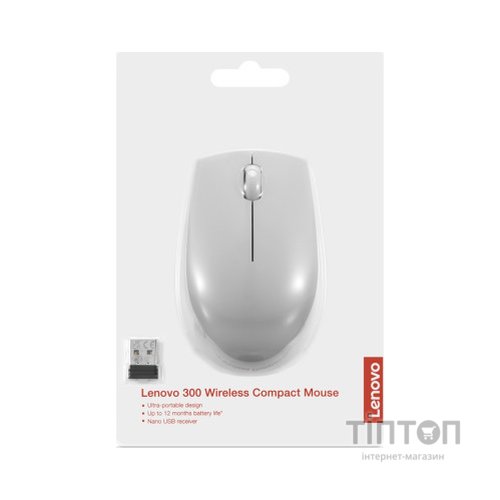 Мишка Lenovo 300 Wireless Arctic Grey (GY51L15678)