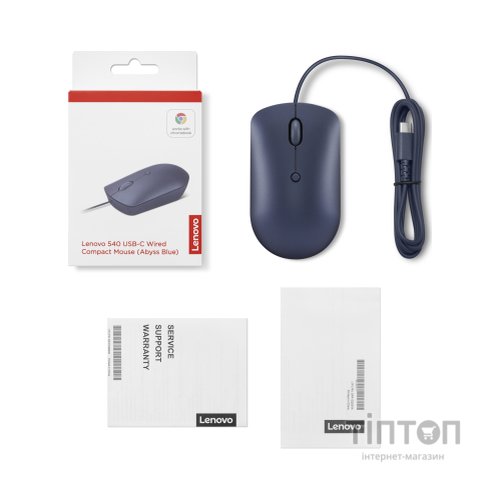 Мишка Lenovo 540 USB-C Wired Abyss Blue (GY51D20878)