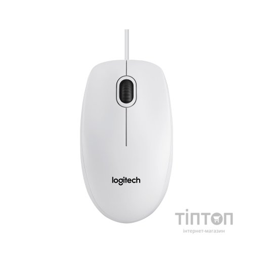 Мишка Logitech B100 біла, USB
